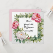 Vergeet nooit het verschil dat je pioen maakt kaart (Voorkant / Achterkant in situ)