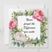 Vergeet nooit het verschil dat je pioen maakt kaart (Voorkant)