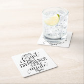 Vergeet nooit het verschil: Motivatie citaat Kartonnen Onderzetters (Insitu)