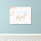 Vergeet nooit hoe goed je het leven trouw canvas afdruk (Insitu (Houten vloer))