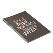 Vergeet nooit hoe willig je in staat bent notitieboek (Rechterzijde)