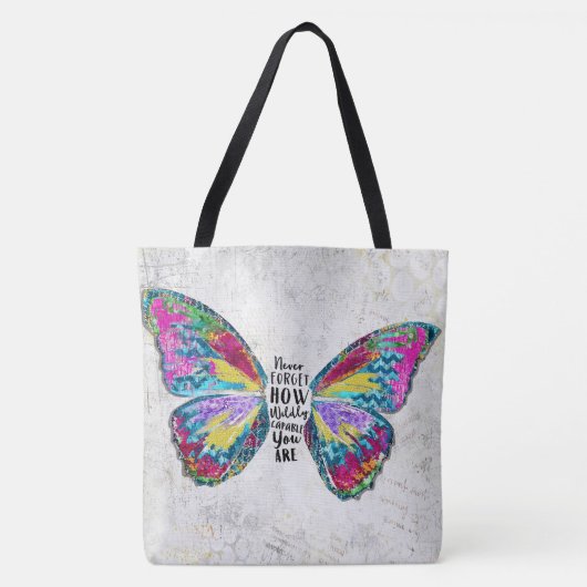 Vergeet nooit hoe willig je in staat bent tote bag (Voorkant)