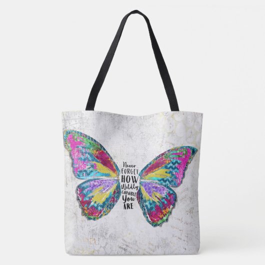 Vergeet nooit hoe willig je in staat bent tote bag (Achterkant)