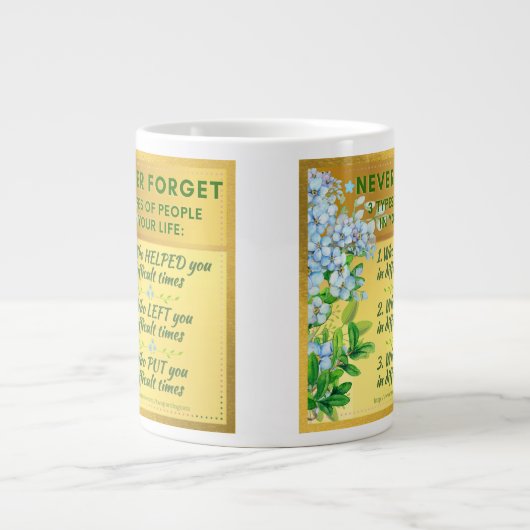 Vergeet nooit Inspirerend Grote Koffiekop (Voorkant)