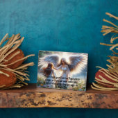 Vergeet nooit je beschermengel plaque fotoplaat (Zijkant)