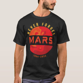 Vergeet nooit Mars T-shirt Retro Style Funny Space