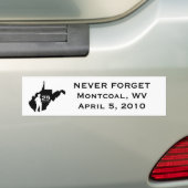 Vergeet nooit - Montcoal, WV Bumpersticker (Op auto)