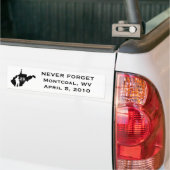 Vergeet nooit - Montcoal, WV Bumpersticker (Op Truck)