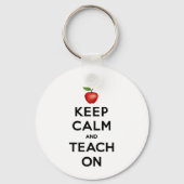 Vergeet nooit om kalm te blijven en les te geven sleutelhanger (Voorkant)