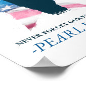 Vergeet nooit onze gestorven Heroes Pearl Harbour  Poster (Hoek)
