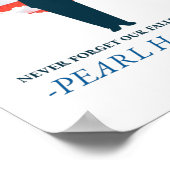 Vergeet nooit onze gestorven Heroes Pearl Harbour  Poster (Hoek)