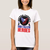 Vergeet nooit onze gestorven Heroes T-shirt (Voorkant)