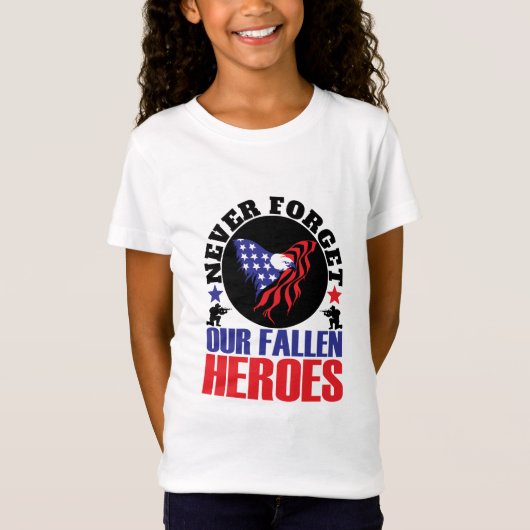 Vergeet nooit onze gestorven Heroes T-shirt (Voorkant)