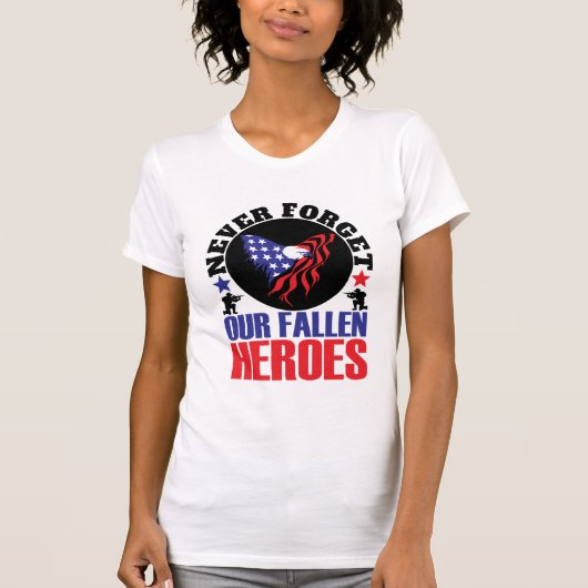 Vergeet nooit onze gestorven Heroes T-shirt (Voorkant)