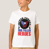 Vergeet nooit onze gestorven Heroes T-shirt (Voorkant)