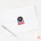 Vergeet nooit onze gestorven Heroes Vierkante Sticker (Envelop)