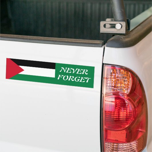 Vergeet nooit Palestina Bumpersticker (Op Truck)