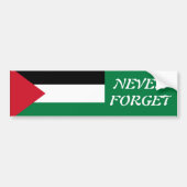 Vergeet nooit Palestina Bumpersticker (Voorkant)