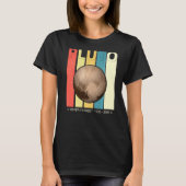Vergeet nooit Pluto Retro Style Funny Space T-shir T-shirt (Voorkant)