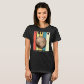 Vergeet nooit Pluto Retro Style Funny Space T-shir T-shirt (Voorkant volledig)