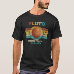 Vergeet nooit Pluto Retro Sunset Science Gi T-shirt