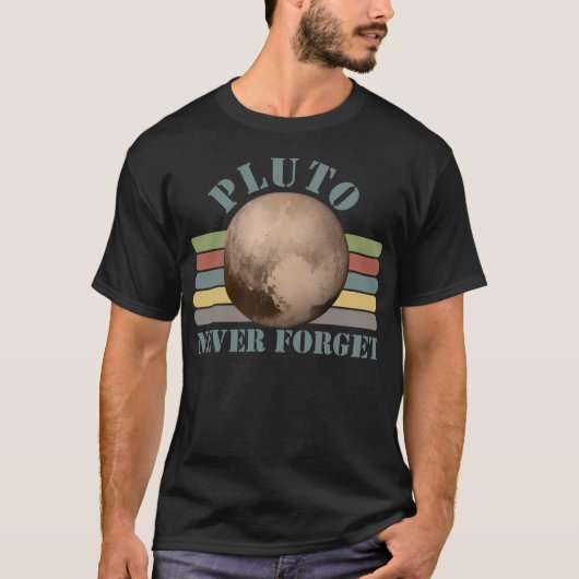 Vergeet nooit Pluto Retro T-shirt (Voorkant)