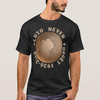 Vergeet nooit Pluto Space Graphic Planet T-shirt
