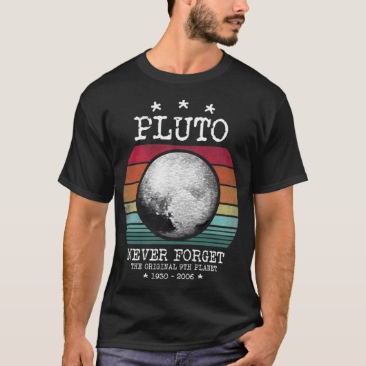 Vergeet nooit Retro  Pluto T-shirt (Voorkant)