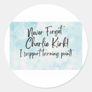 Vergeet nooit! ronde sticker