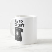 Vergeet nooit Rotary Phone Funny Mug Koffiemok (Voorkant links)