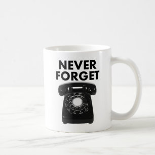Vergeet nooit Rotary Phone Funny Mug Koffiemok