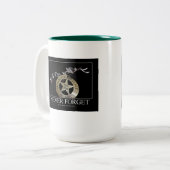 Vergeet nooit tweekleurige koffiemok (Voorkant links)