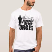 Vergeet nooit Veteranendag T-shirt (Voorkant)