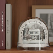 Vergeet nooit waar je vandaan komt - Home Keepsake Sneeuwbol