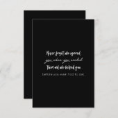 vergeet nooit wie je genegeerde toen je ze nodig h bedankkaart (Voorkant / Achterkant)