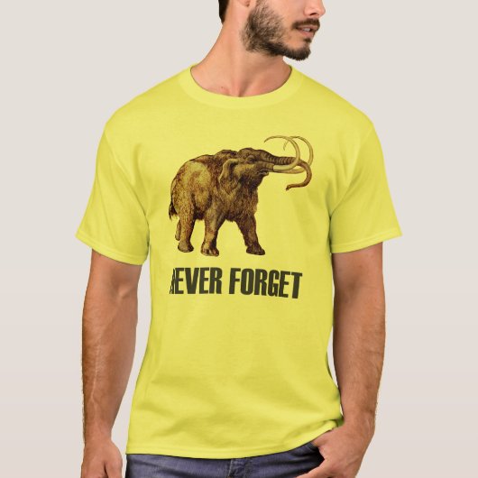 Vergeet nooit Wooly Mammoth T-Shirt (Voorkant)