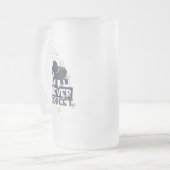 Vergeet olifanten nooit matglas bierpul (Voorkant links)