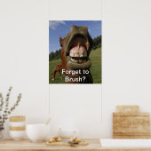 Vergeet om te penselen? poster (Keuken)