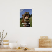 Vergeet om te penselen? poster (Keuken)