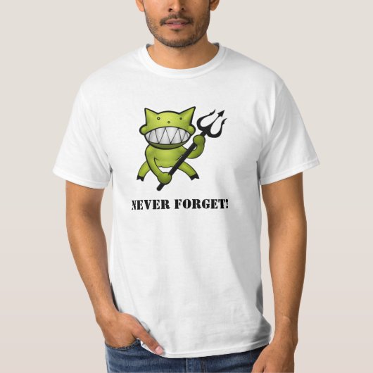 Vergeet P2P nooit T-shirt (Voorkant)
