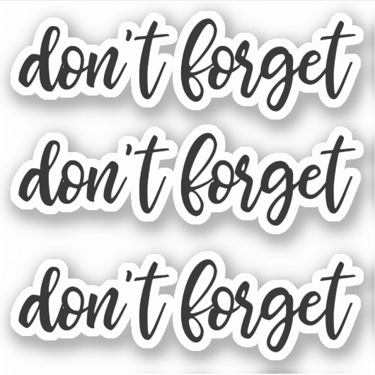 Vergeet planner memo niet schattig sticker (Voorkant)
