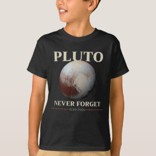 Vergeet Pluto 1930-2006 Science Planet Vintag nooi T-shirt