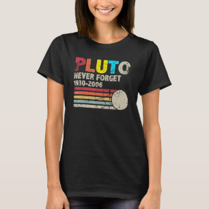 Vergeet Pluto 1930 2006 Space Scien nooit T-shirt