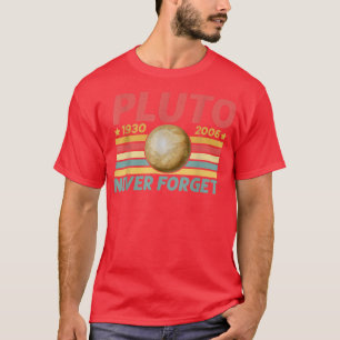 Vergeet Pluto Funny Retro Funny Space nooit T-shirt