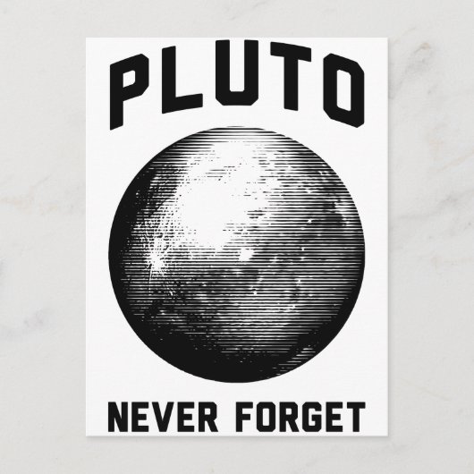 Vergeet Pluto nooit Briefkaart (Voorkant)