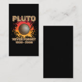 Vergeet Pluto Planet Melkwegwetenschap nooit Visitekaartje (Voorkant / Achterkant)