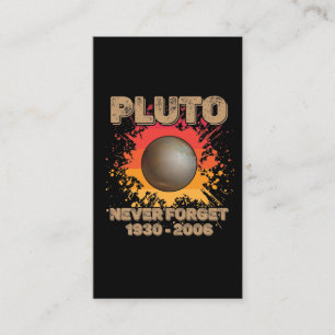 Vergeet Pluto Planet Melkwegwetenschap nooit Visitekaartje
