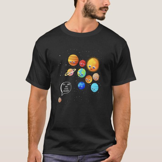 Vergeet Pluto Planet Space Solar System nooit T-shirt (Voorkant)