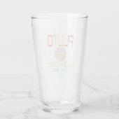 Vergeet Pluto Retro Funny Space nooit, wetenschap Glas (Achterkant)