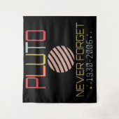 Vergeet Pluto Retro Funny Space nooit, wetenschap Wandkleed (Voorkant)